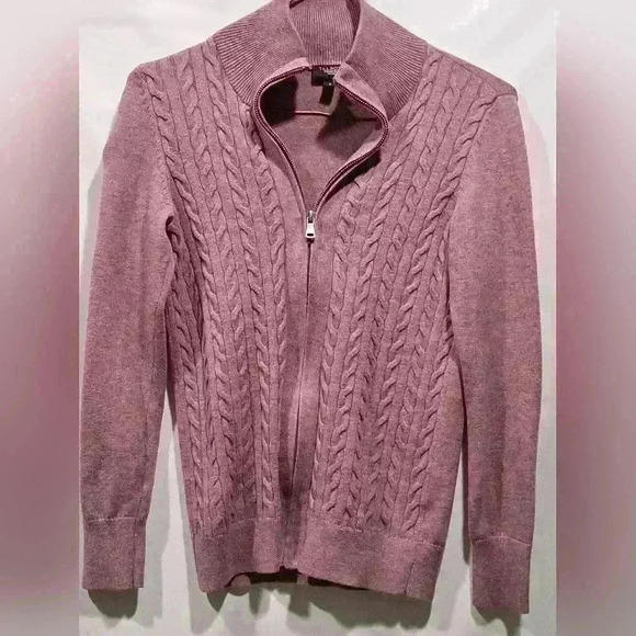 Talbots petite zip up sweater. - Picture 2 of 6